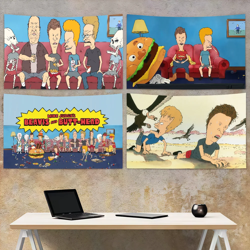 American C-Cartoon B-Beavis and B-Butt-HeadS flag Decoration Art Picnic Party Home Hanging Camping Outdoor Party Banner