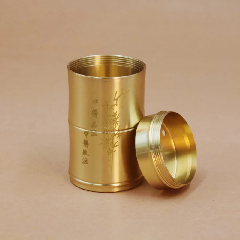 Brass Holder Light Luxury Copper Art Anti-fall Box Modern Minimalist Carry Toothpick Jar Ornament