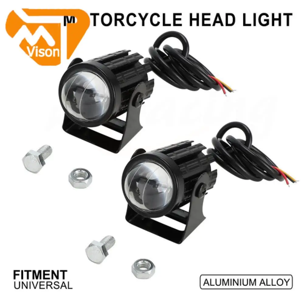 

Headlight Motorcycle 2Pcs Universal Aluminum LED Headlight Set Front Head Lights For KTM SUZUKI KAWASIKI BMW Honda Dirt Bike