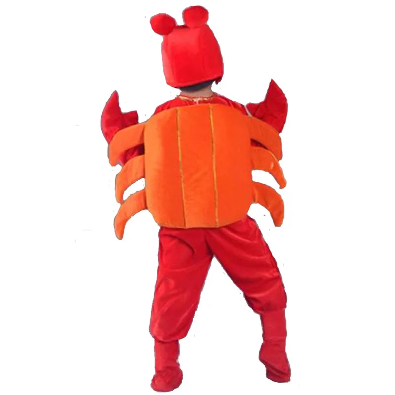 Children Kid Halloween Party Cosplay Cartoon Crab Lobster  Costume Clothing Jumpsuit hat shoes For Boys Girls