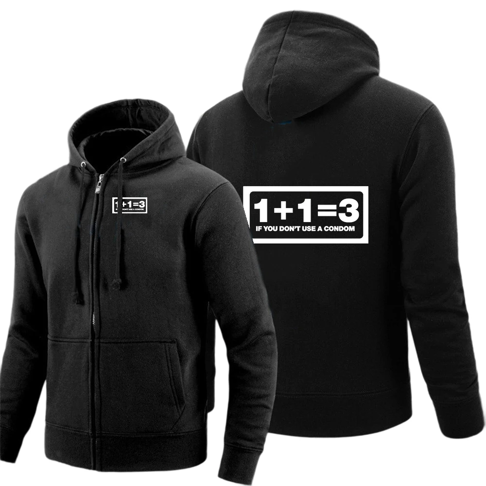 

Забавная толстовка с логотипом «Математика 1+1=3» для ежедневных поездок на работу, весна-осень 2026, мужская высококачественная фитнес-толстовка