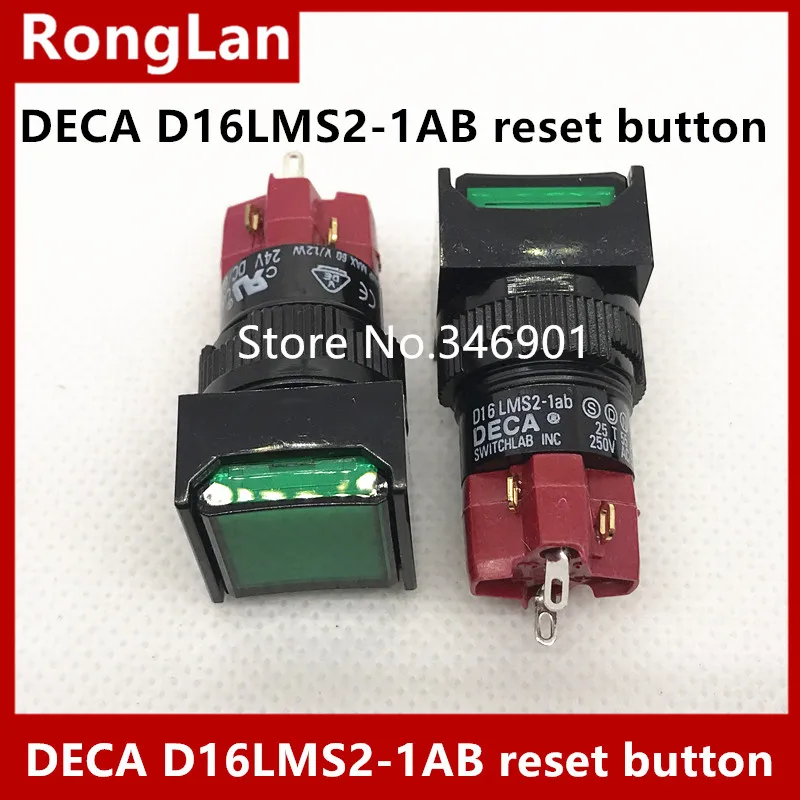 [SA]Taiwan Progressive Alliance D16LMS2-1AB D16LAS2-1AB G R B W Y square RESET lock button switch single touch button DECA-10pcs