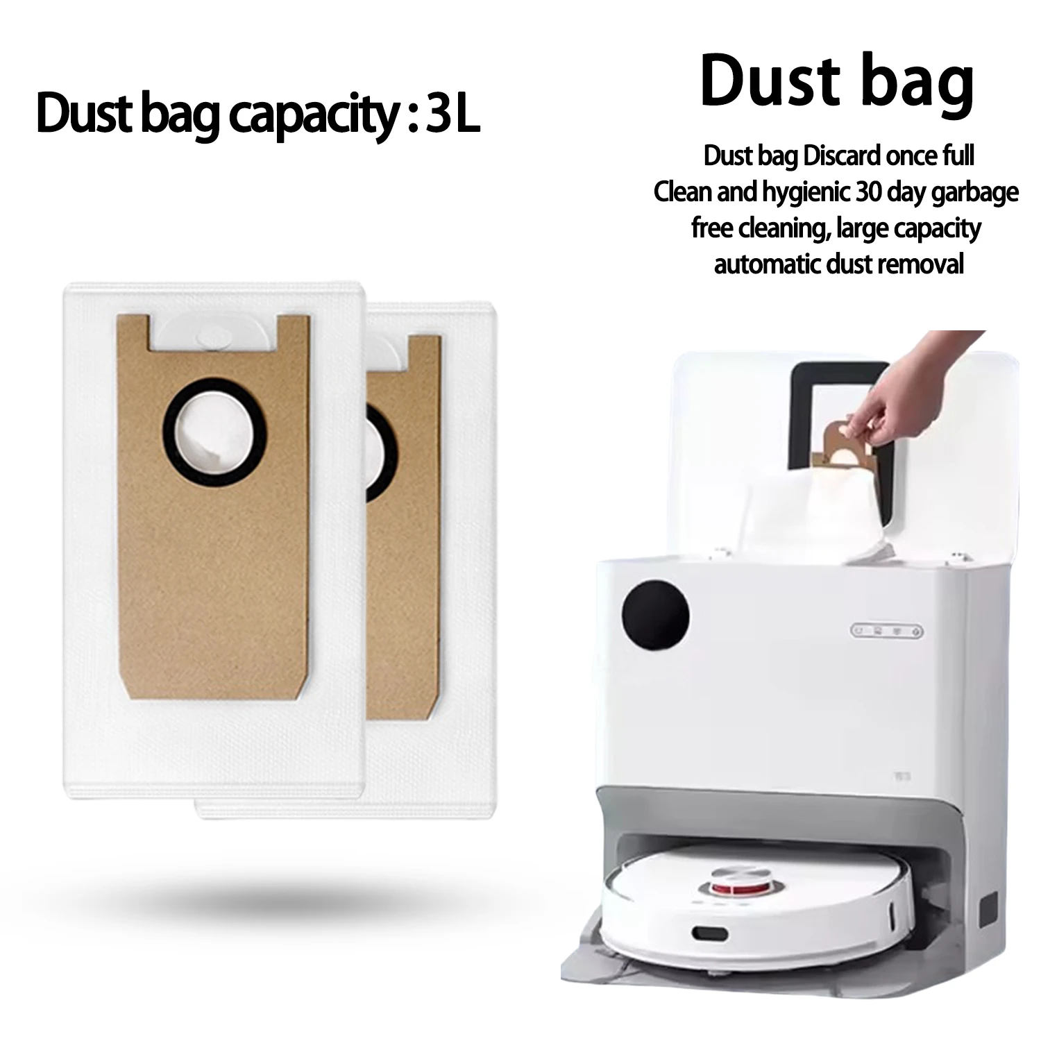 Replacement Parts Kit For Lydsto W2 Robot Vacuum Accessories,Main Brush,HEPA Filters,Mop Pads,Dust Bags,Side Brushes Spare Parts view 5