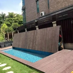 Automatic Folding and Rolling Shutter 3x4m Pool Cover Steel Waterproof Sliding Pool Cover