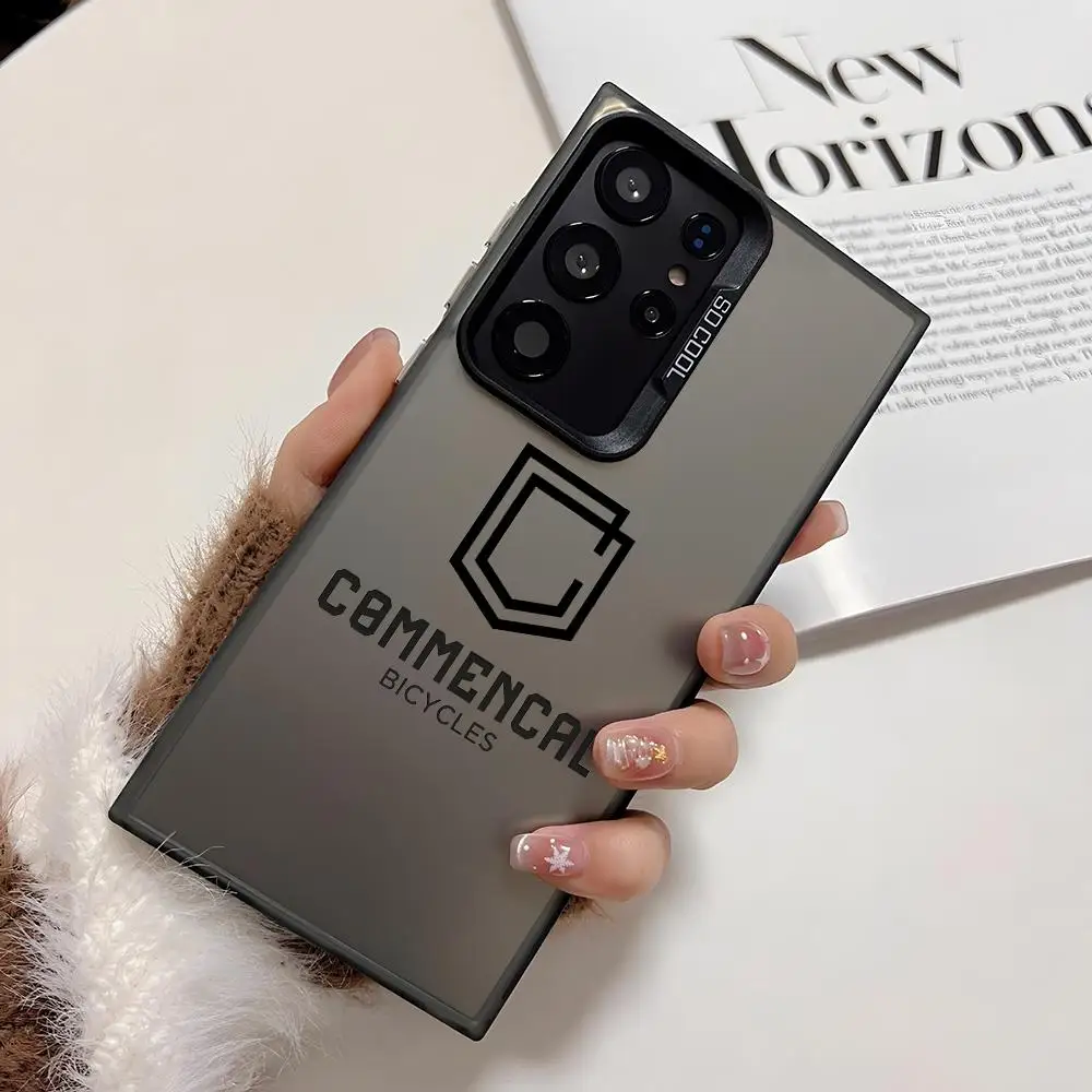 Fashion Logo C-Commencal Phone Case For Samsung Galaxy S25 S24 S23 S22 S21 Ultra Plus Laser Hard Colorful Matte Shockproof