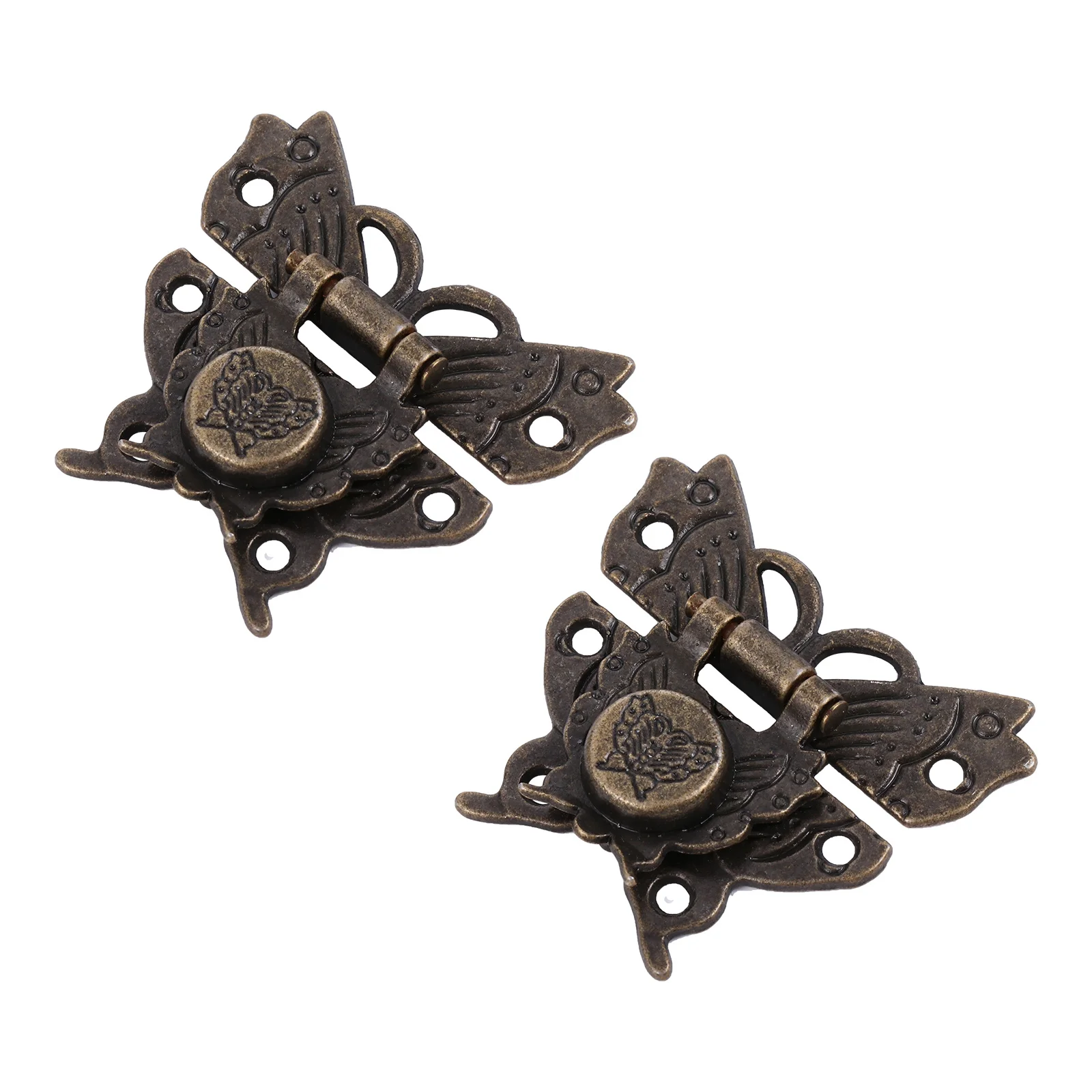 

2pcs Bronze Retro Latch Vintage Box Clasp For Jewelry Gift Wine Chest Concealed Lock Zinc Alloy Hardware Accessory