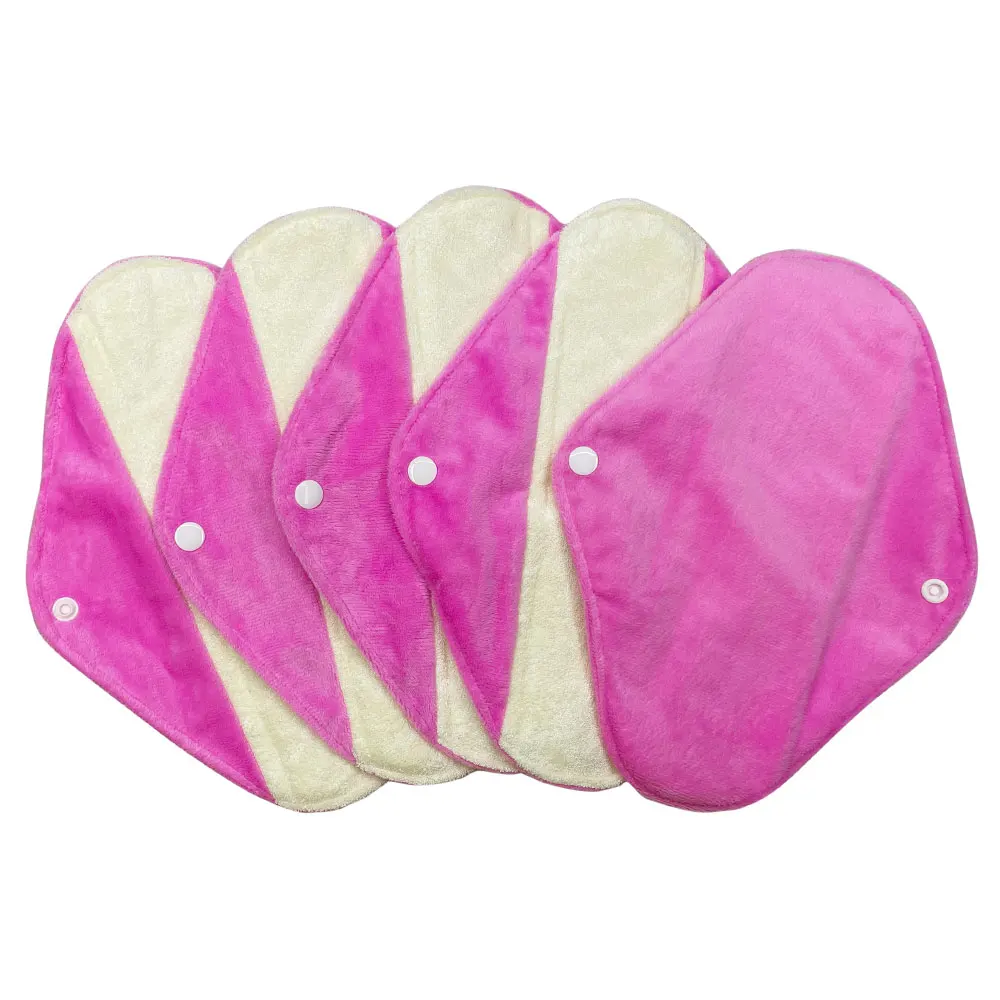 

Reusable Mama Cloth Menstrual Pads, Women Bamboo Washable Sanitary Pads, soft pad Feminine Hygiene products for periods
