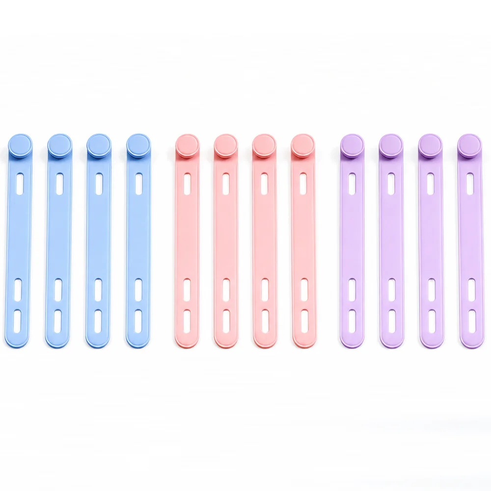 12PCS Soft Silicone Softball Sleeve Holders Adjustable Flexible Shirt Sleeve Holders Button Fastening Colorfast