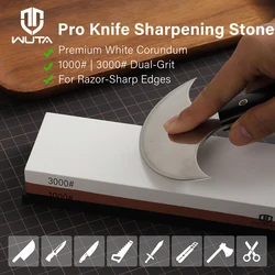WUTA Professional Knife Sharpener Whetstone Sharpening Stones White Corundum 1000/3000 Grit Water Grinding Stone Leather Tools
