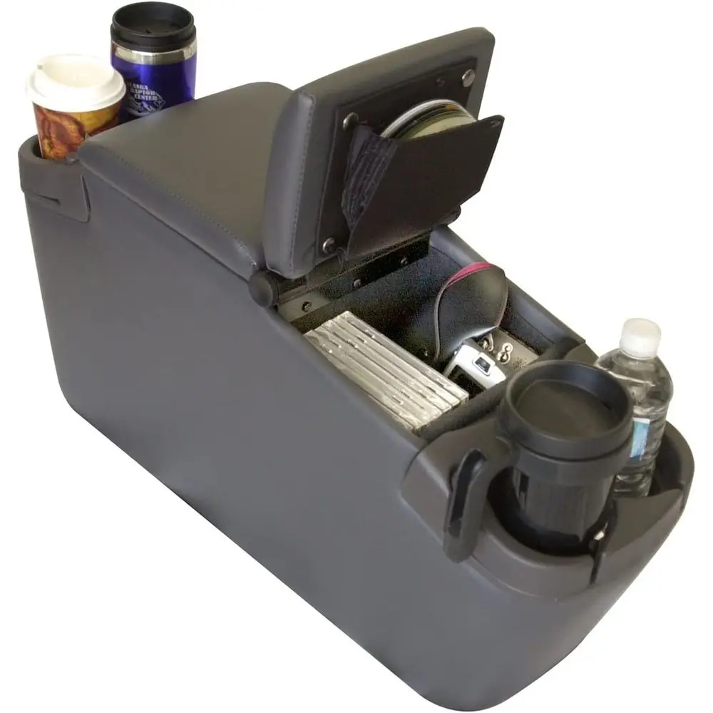 

RAMPAGE PRODUCTS Padded Storage Console for Mini Van | Charcoal | 39923 | Universal Mini Van