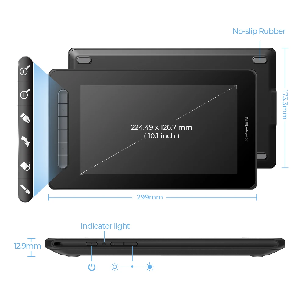 Go! Artist 10 Graphic Tablet Monitor Drawing Pen Display 120% sRGB 8192 Levels 6 Shortcut Keys Support Windows Mac Android