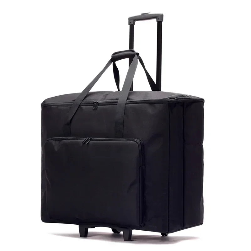 High-Capacity Desktop Computer Storage Bag Movable Organizing Case with Pull Rod Chassis for Office Equipment And Household Use