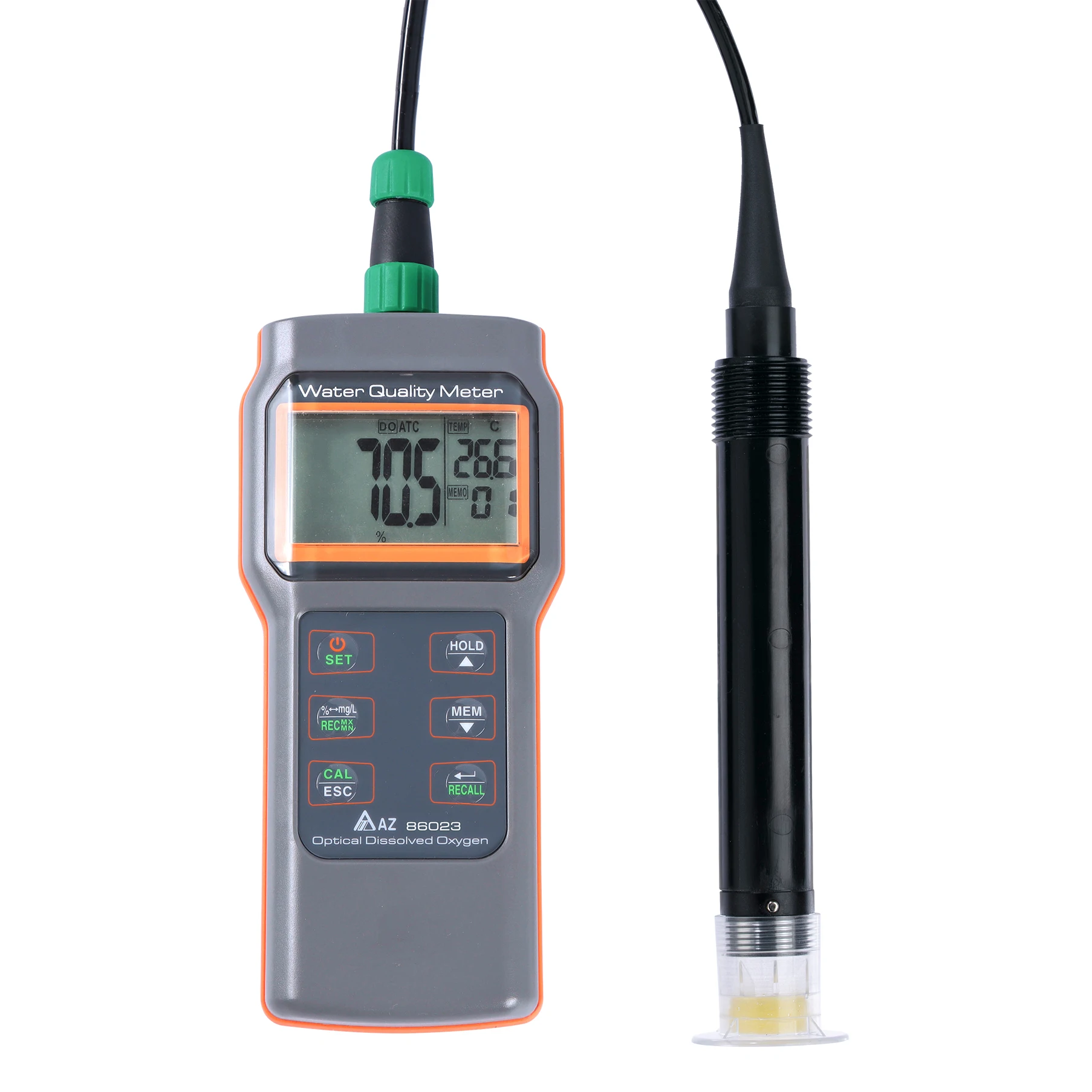 IP67Economic Portable Handheld Fluorescence Method Dissolved Oxygen Meter for Fish Pond Aquaculture Wastewater Detection AZ86023