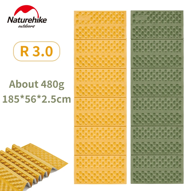 

Naturehike R3.0 Складной коврик для яичного гнезда IXPE Алюминиевая пленка 2,5 см Утолщенный уличный походный сверхлегкий портативный влагостойкий коврик