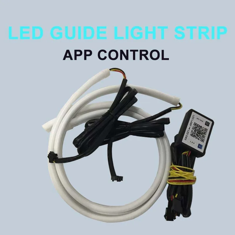 LED Nenon Strip Guide Tube Wysoka jasność DRL Światła do jazdy dziennej Wodoodporne silikonowe światła Bluetooth APP Control 30/45/60cm