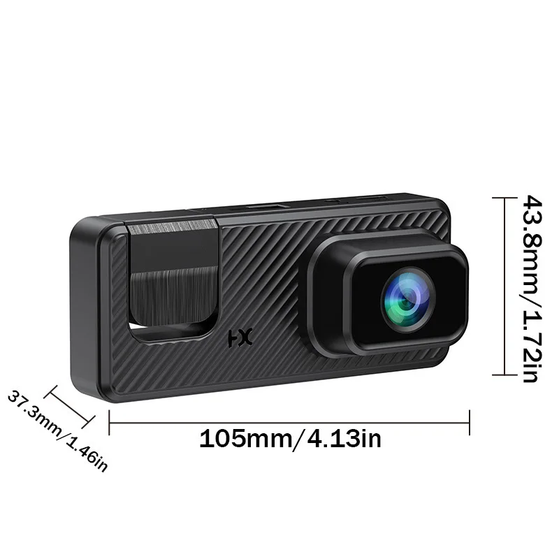 3-Inch 1080P 3-Way Dashcam with170°Wide Angle, WiFi, IR Night Vision,Motion Detection, Parking Mode, G-Sensor and Reverse Assist
