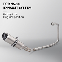 Motorcycle exhaust for Bajajpulsar ns200 ns 200 high performance full system set