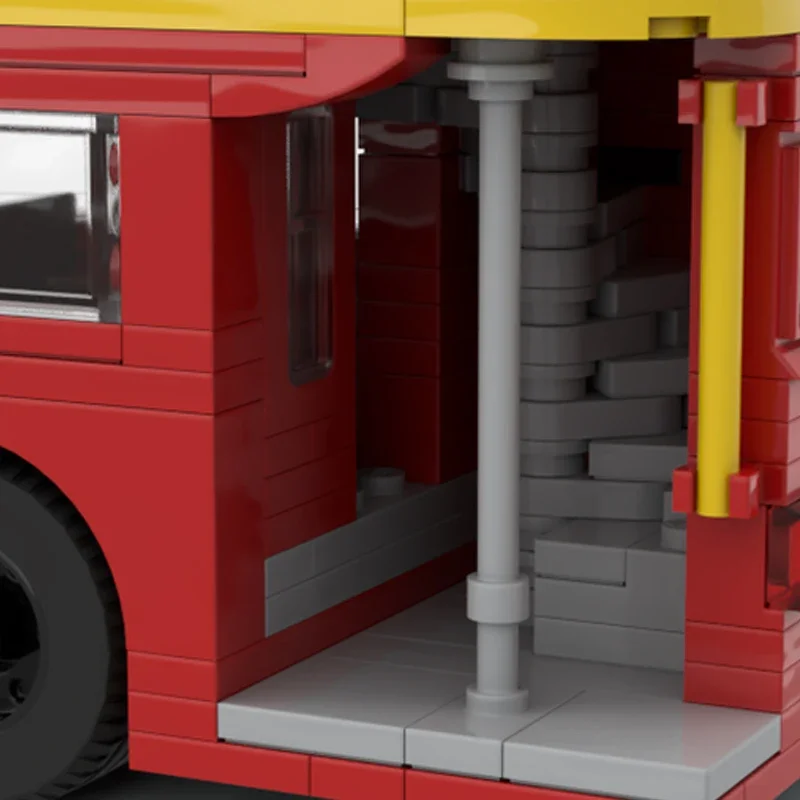 MOC-décennie s de Construction Modulaires pour Enfant, Modèle de Voiture de Ville, Londres, Bus à Deux étages, Technologie, Jouets à Assembler Soi-Même, Idée Cadeau