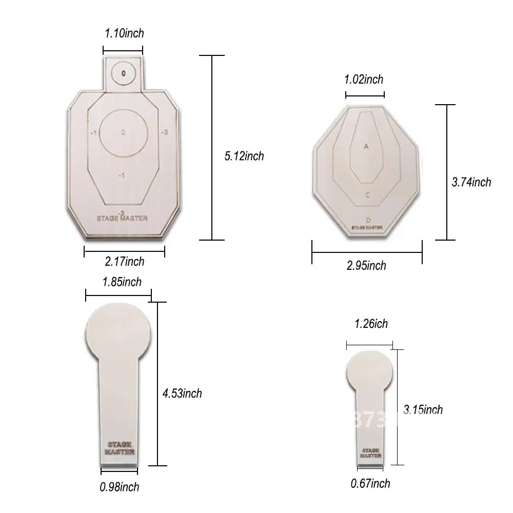 IPSC/IDPA Dry Fire Target Set Shooting Targets, Long-Distance Simulation Mini Target-Suitable for Rubber Guns and Laser Guns
