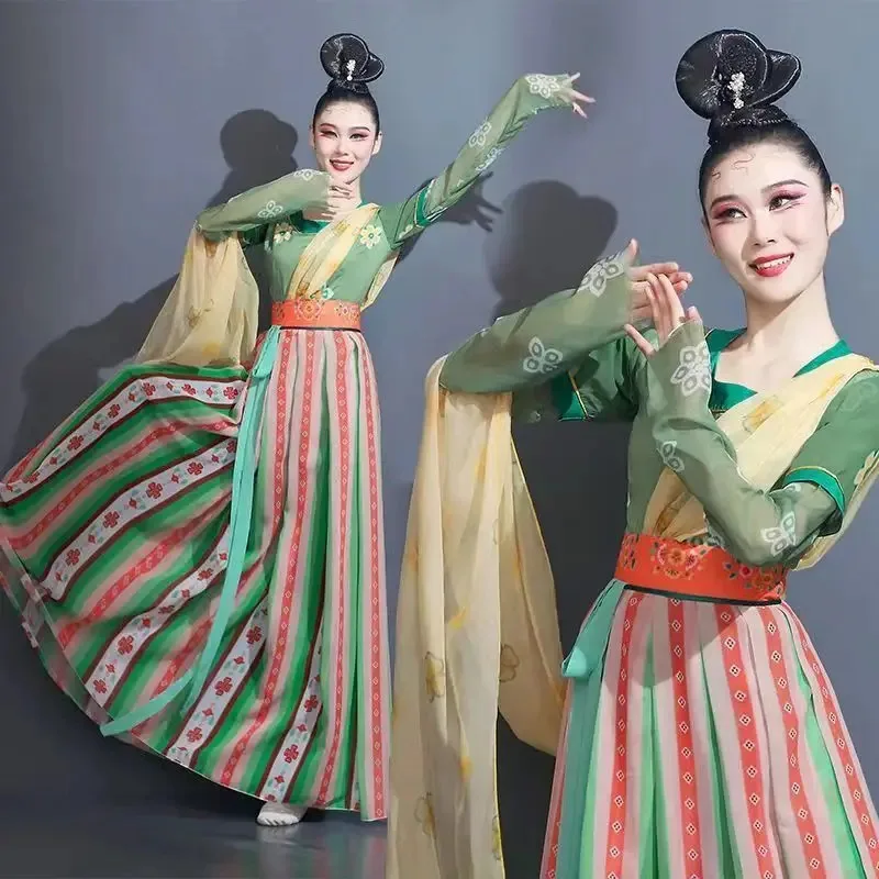 

Chinese Dresses Hanfu Girl Classical Dance Fantasy Chang'an Children's Dunhuang Han Tang Performance Dance Performance Costume