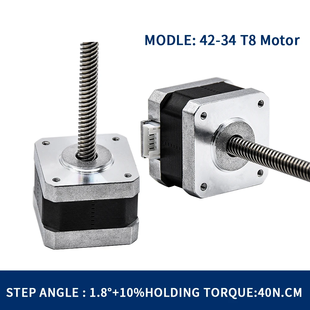 Nema 17 3D Printer Stepper Motor 42-34 T8*8  Z Axis Two Phase Stepper Motor Screw 40N.CM Torque for CR10 CR10S Series 3D Printer