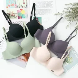 Sexy Ice Silk Bra Corset Women French Style Underwear Gather Push Up Simple Lingerie Bralette Soutien Gorge ะฝะธะถะฝะตะต ะฑะตะปัะต ะถะตะฝัะบะพะต