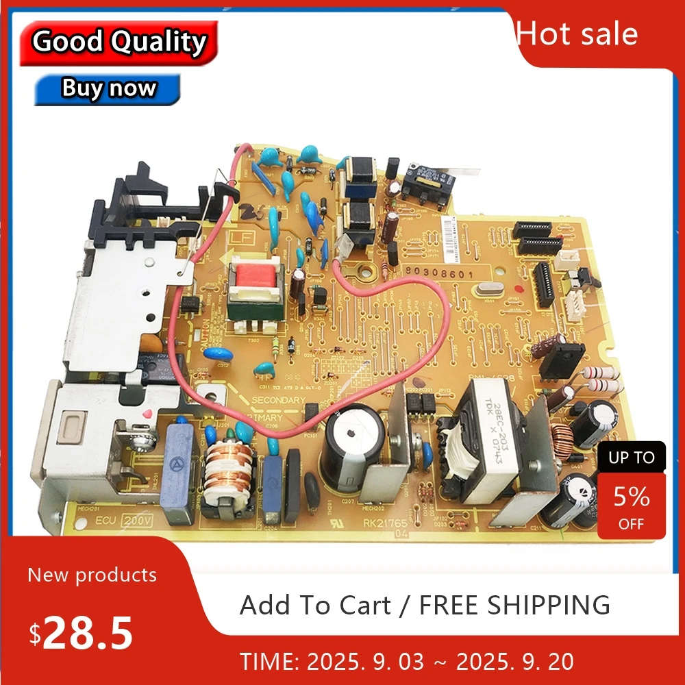 

Оригинальный тест для HP1505 P1505n 1505, плата питания RM1-4627-000 RM1-4627 RM1-4628-000 RM1-4628 (220 В), детали принтера в продаже