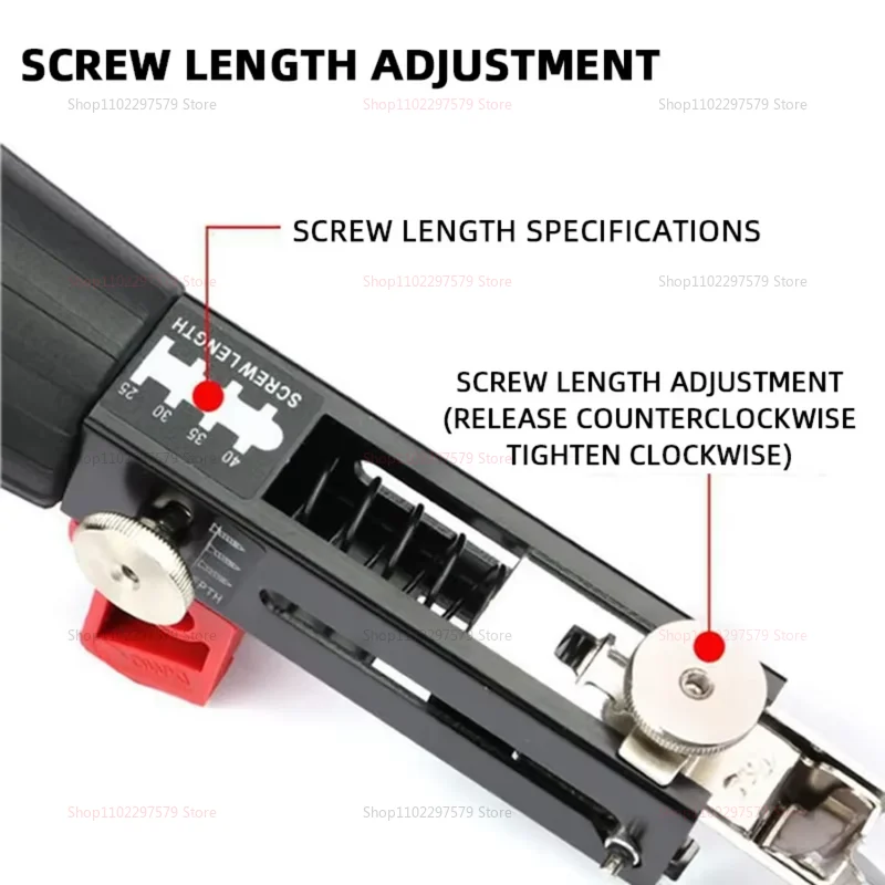 Automatic Screwdriver Chain Nail Gun Adapter for Electric Drill Woodworking Screwdriver Nozzle Power Tool Attachments Compatible