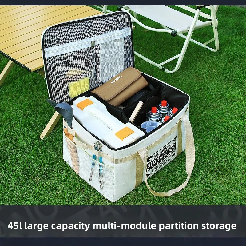 Outdoor 45L Large-capacity Camping and Picnic Multi-functionaBag Storage Box Portable Folding Incubator StorageBag