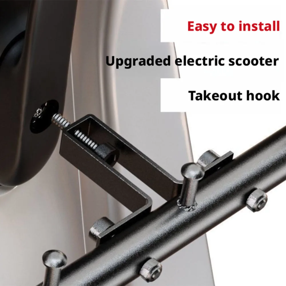 New Electric Bike Cross Bar Hook, Multi-Hook Design, Easy Installation, Metal Material, Universal & Multifunctional