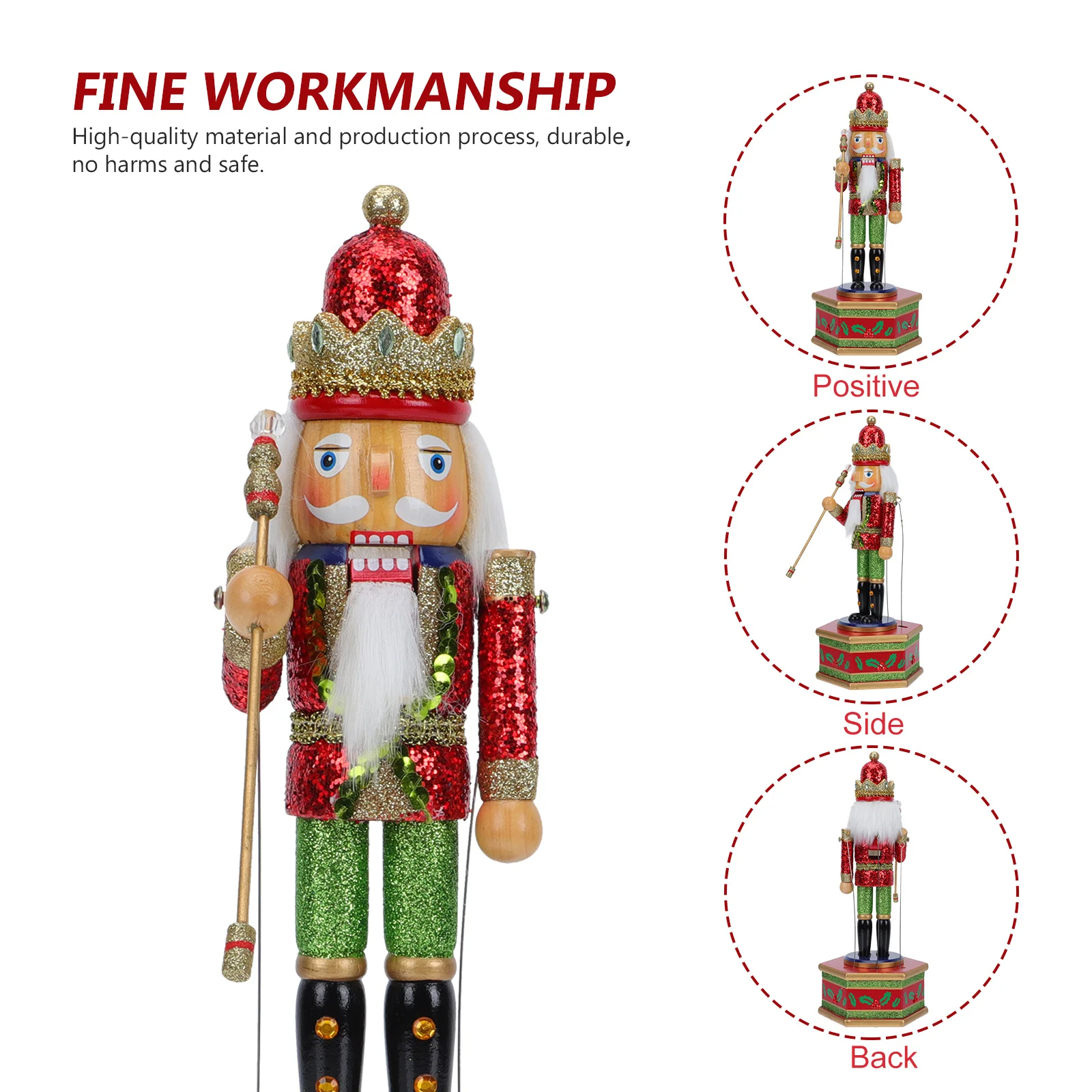 

1Pcs Adorable Nutcracker Musical Box Xmas Decor Desktop Adorn Party Prop Melodies Gift Musical Box Xmas Decor Party Adorn