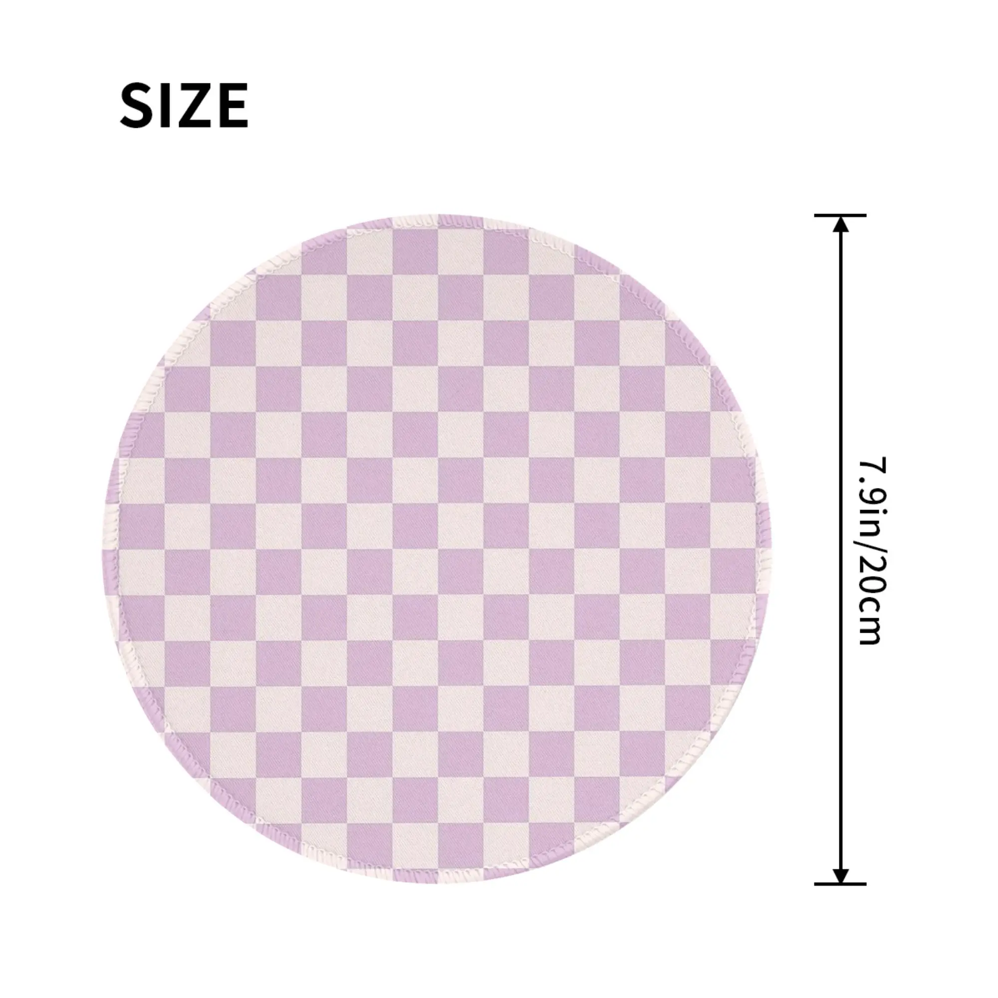 Checkerboard Check Checked in Light Lilac Purple Pink Mouse Pad Computer Keyboard Mouse Mat Gamer PC Laptop Desk Mat Table Mats