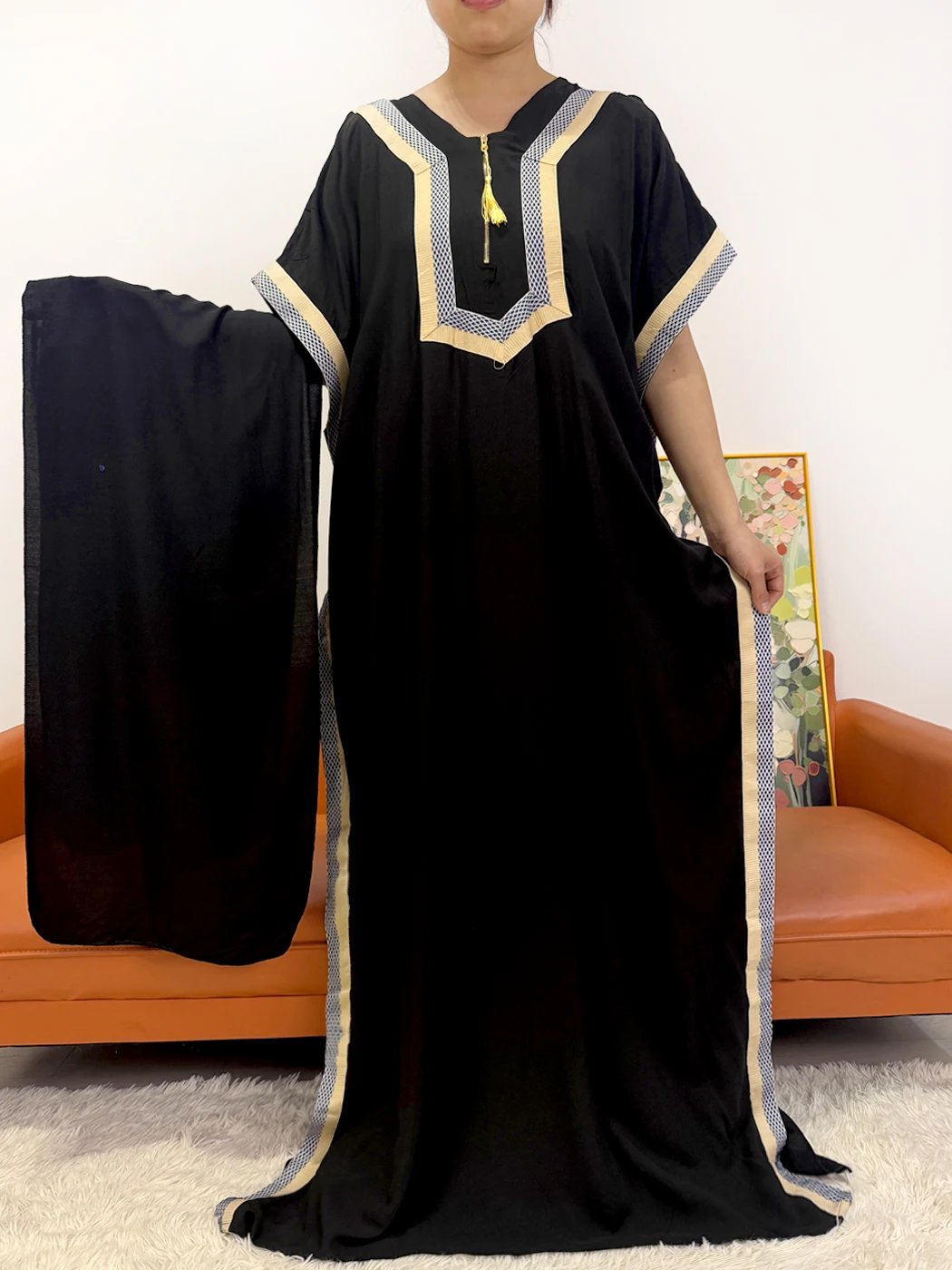 

Abayas For Women 2026 Muslim Traditional Cotton Pure Femme Robe Musulmane Islam African Dress Caftan Marocain With Hijabs LT492
