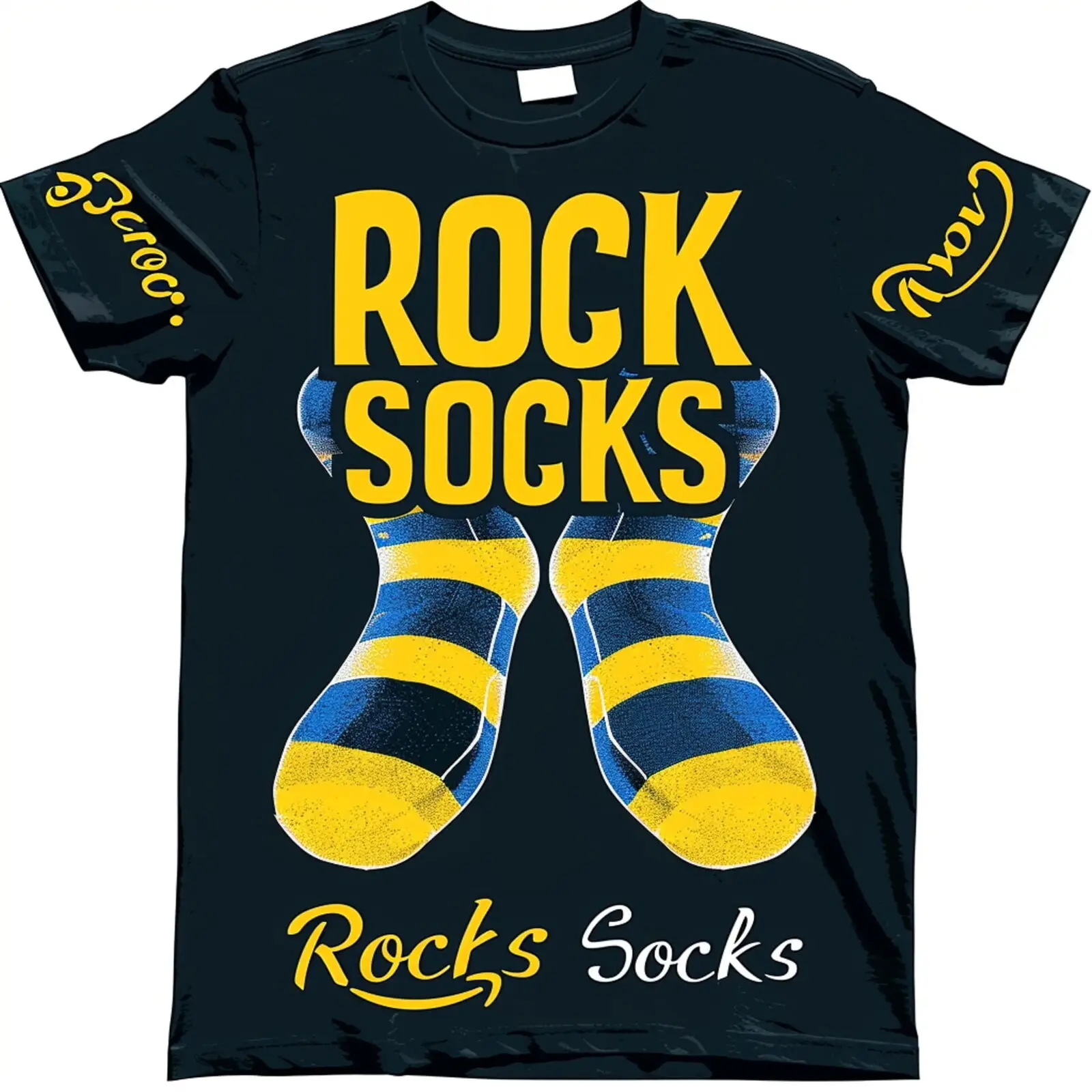 

Midnight Rock Your Socks Black T Shirt Embrace Unity on World Day