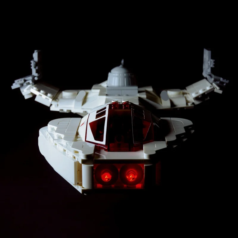 654 детали MOC Star Bird - Классическая космическая модель 1980-х годов, снова в полете. Конструктор для сборки и демонстрации. 3D-коллекция. Образовательное искусство.