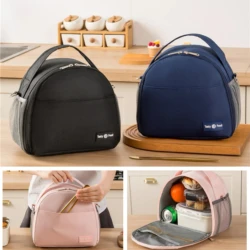 Oxford Large Capacity Insulated Portable Lunch Bag for Workers Portable Lunch Box Insulated Bag Can Be Slung Over The Shoulder