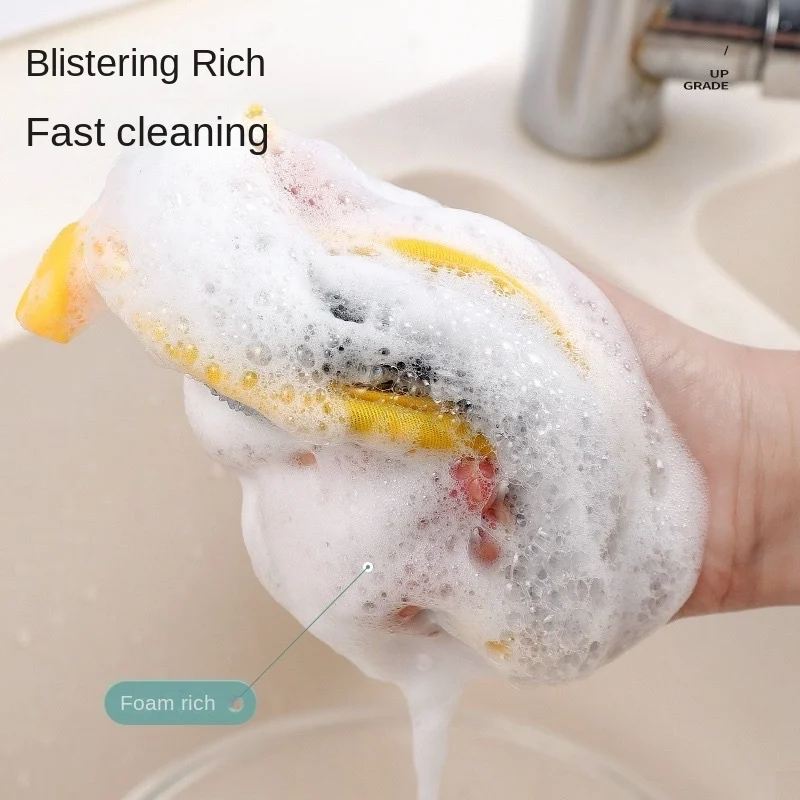 Dish Sponge Kitchen Non-stick Oil Brush Pot Ware Household Double-sided cleaning Cotton Durable Cleaning Cloth