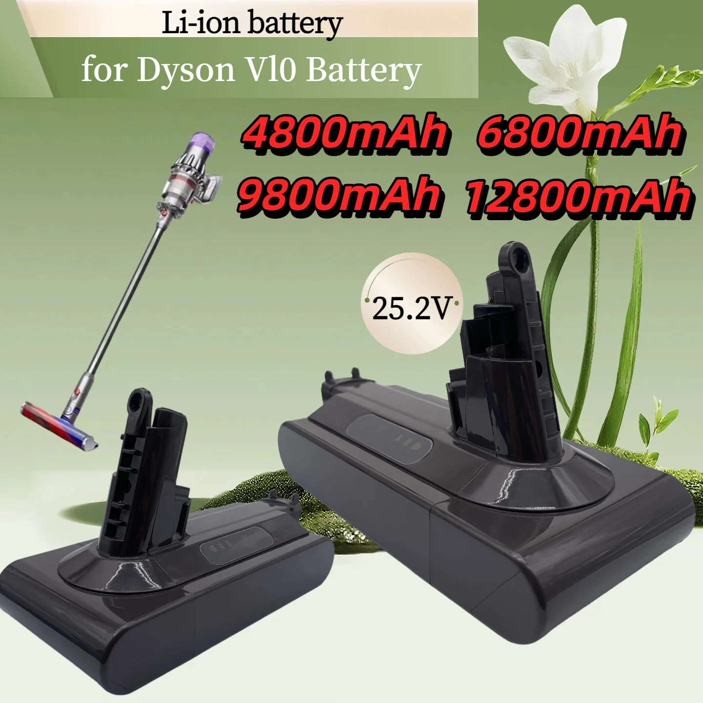 

For Dyson V10 12800mAh 25.2V Battery for Dyson SV12 Battery Absolute Animal Li-ion Vacuum Cleaner Rechargeable BATTERY SV12