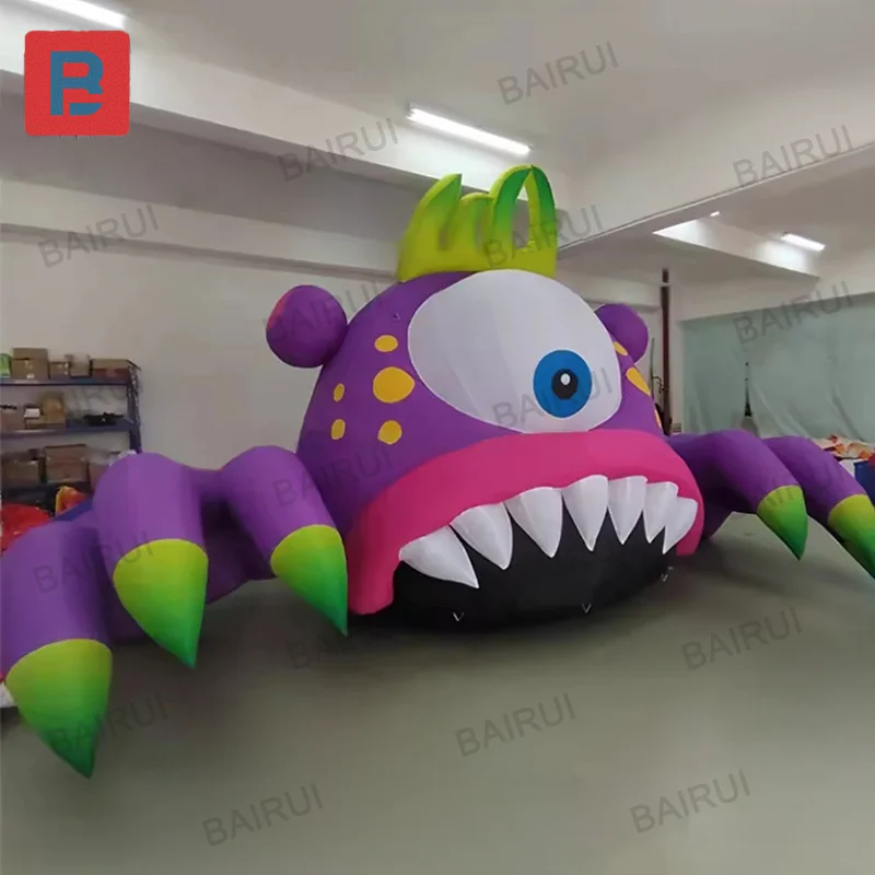 Scary inflatable single eye monster one eye cartoon doll purple halloween decoration prop