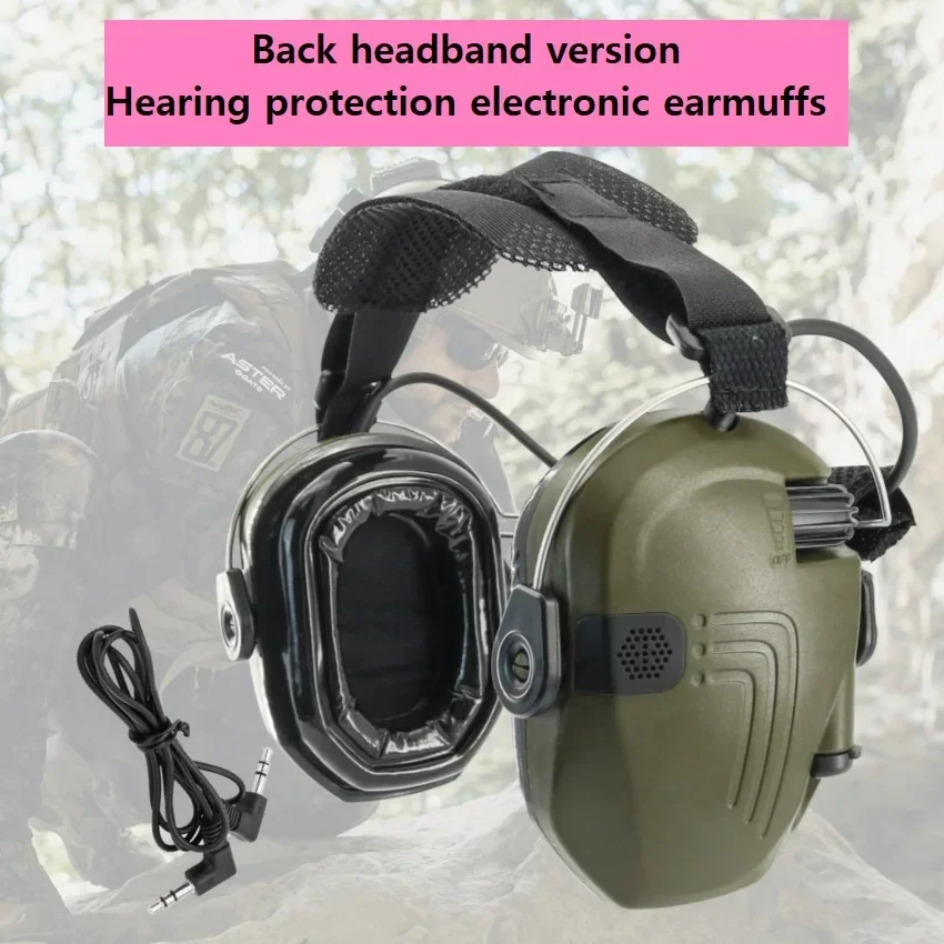 NRR 23dB Noise Reduction Electronic Earmuffs Pickup Hearing Protection Tactical Headset for Airsoft Shooting Hunting Headphones