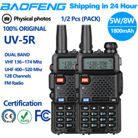 HAM Baofeng BF-UV5R 5W/8W Portable Walkie Talkie FM Radio VHF/UHF Dual Band Two Way Radio Amateur for Hunting UV-82 UV-9R PLUS