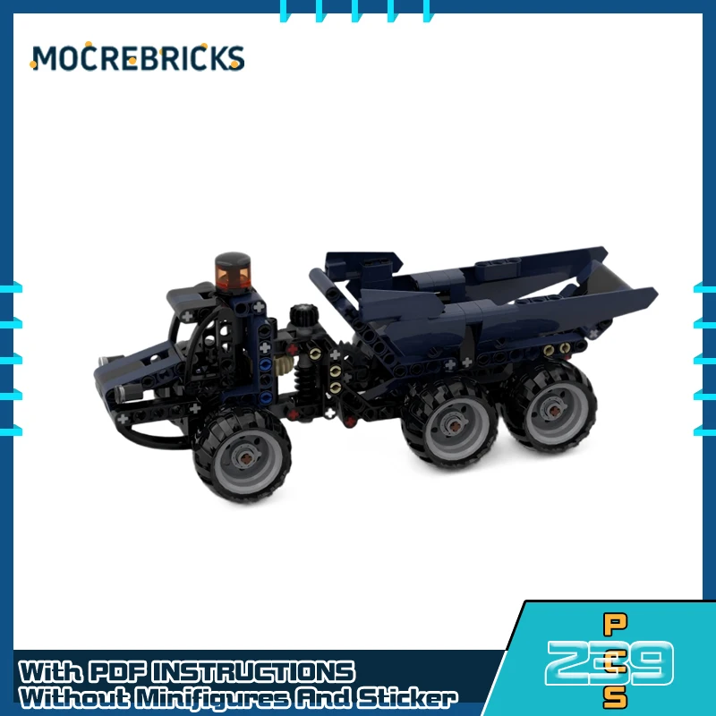 MOC Urban Advanced Building Blocks Custom RC Dump Truck Model Engineering Vehicle DIY Technology Children's Bricks Toys Kits