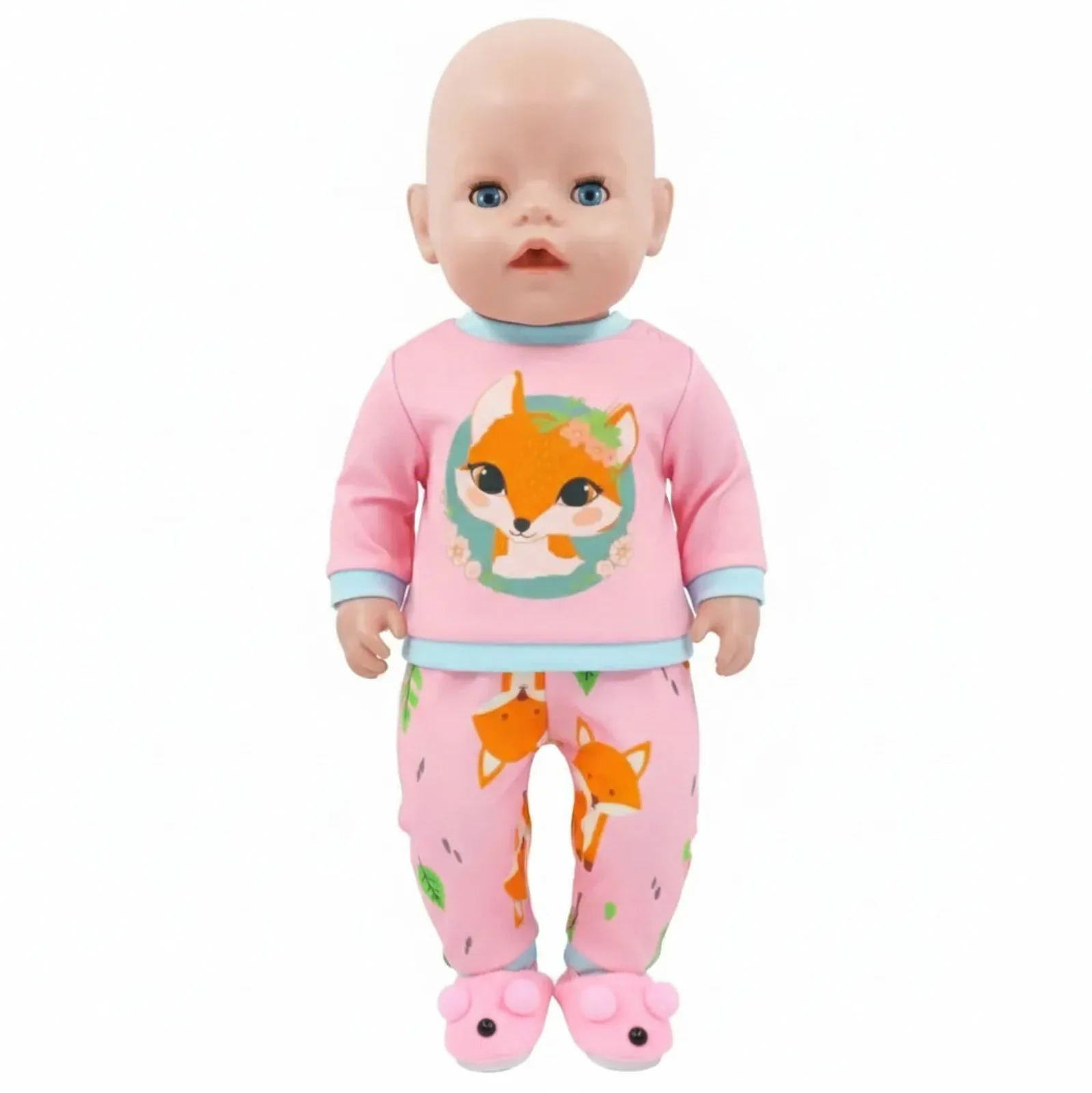 Vestiti per bambole multi stile a maniche lunghe + pantaloni Set pigiama quotidiano per bambola nata da 43 cm e vestiti per bambole americane da 18 pollici, regalo giocattolo per ragazza