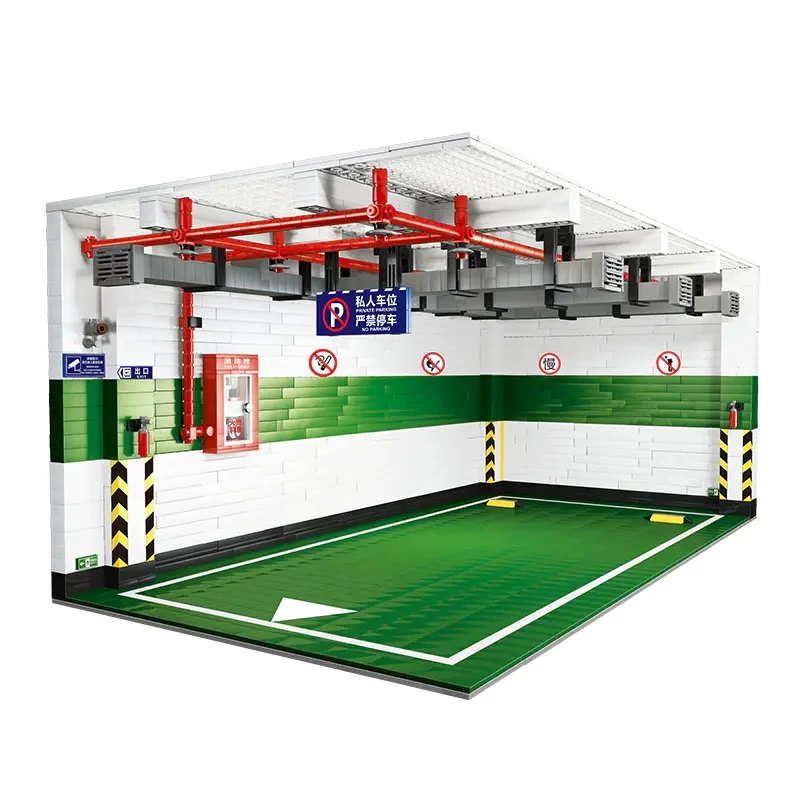 Qi zhi Le 1:8 بنة مواقف السيارات المرآب مجموعة 90009 اللبنات المجمعة #1