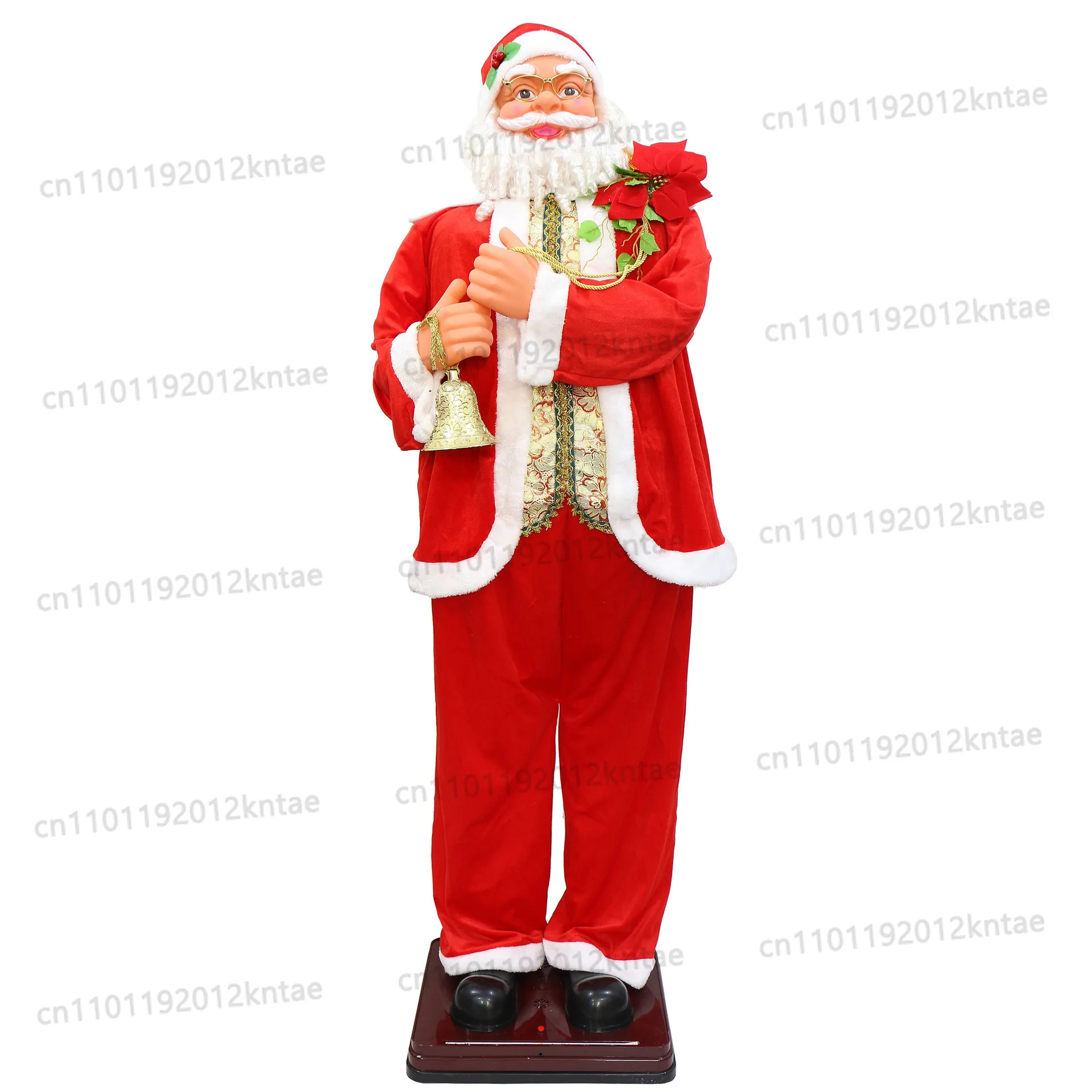 Retail Santa Claus Red Dancing Santa Claus Anti- Fall Christmas Decorations 180cm Big Standing Santa Claus