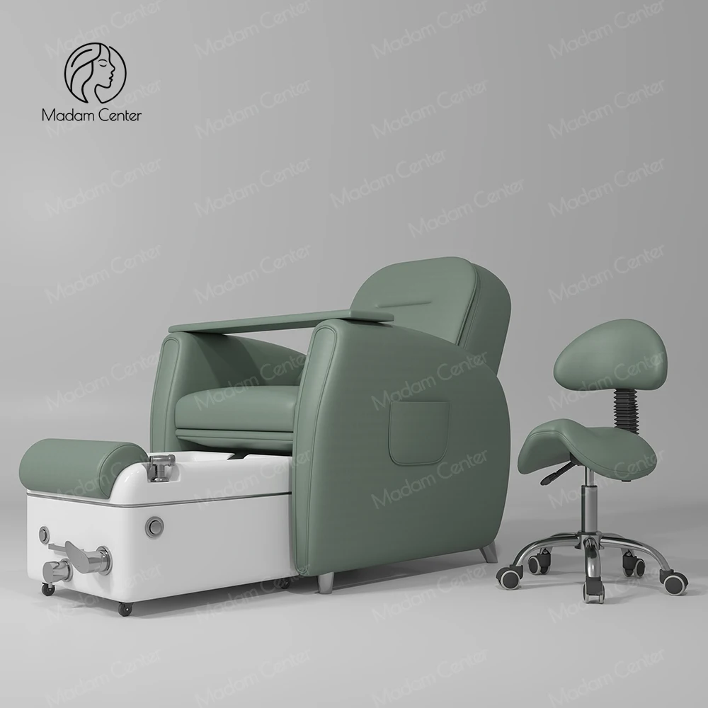 

Automatic Pedicure Sofa No Plumbing Foot Spa Chair Stainless Steel Armchair Pedicure Sink Bowl Plastic Pedicure
