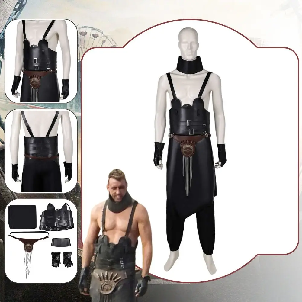 Mad Movie Max Rictus Erectus Cosplay Fantasia Costume for Adult Men Disguise Overalls Pants Corset Belt Halloween Carnival Suit