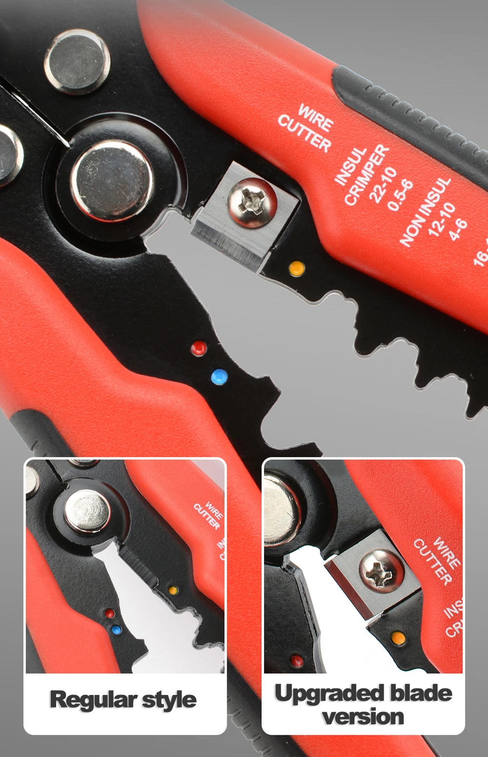 Wire Stripper,5 in 1 Multifunctional Cable Cutter,Self-Adjusting Cable Stripper, Wire Cutter, Electronic Cables Crimper