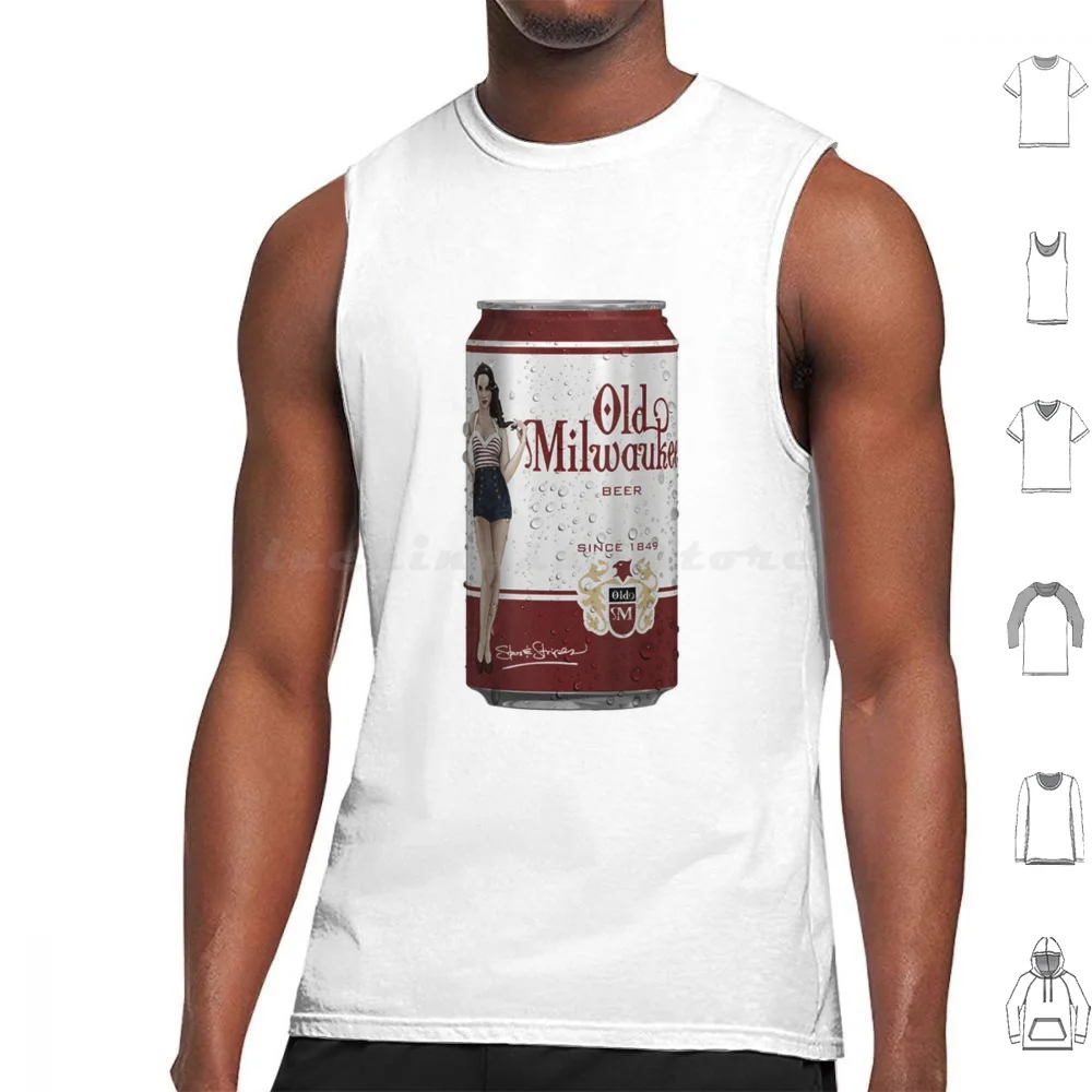 Camisetas sin mangas de cerveza Old Milwauke, Topo de algodón estampado, Chico, Topo, agua Mineral, Texas, México, Topochico, Topo Chico duro
