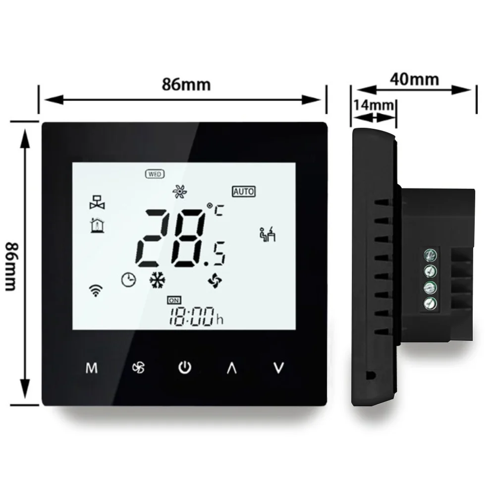 

Программируемое устройство расписания отопления Программируемый термостат переменного тока 100-240 В Мощность четкая проводка диаграммы DIY Расписание нагрева